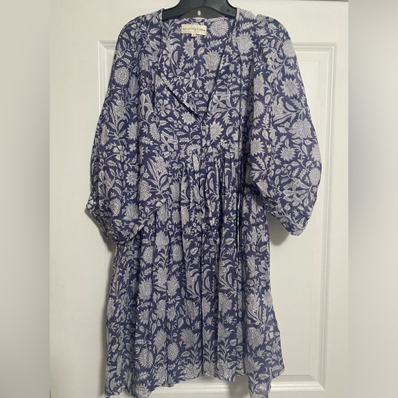 Daughters of India Kyra Mini Dress in Blue Iris - Picture 2 of 5